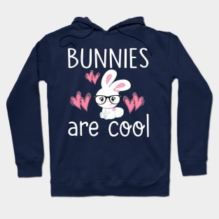 Bunny T-Shirt Girls BUNNIES ARE COOL Cute Kid Gift Hoodie